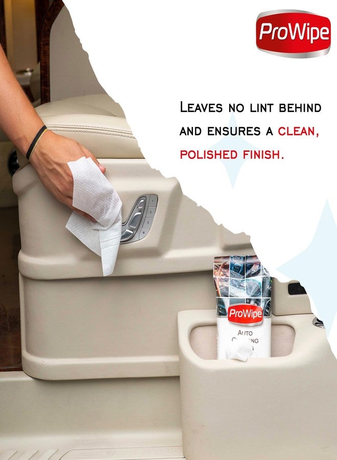 Prowipe Car Cleaning Wipes - Car Interior Cleaner, Dashboard Cleaner, 1x40 Count Residue-Free Wipes for Interior Surfaces, From Dashboard to Leather Seats, Must Have Accessories - Image 3